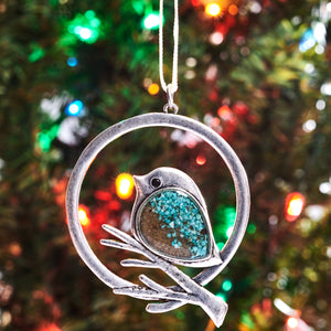 Sand Birdie Branch Ornament