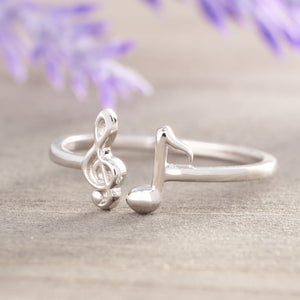 Sterling Silver Notes of Nature Ring