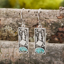 Load image into Gallery viewer, Turquoise Forest Camp Earrings