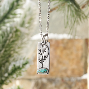 Turquoise Moon Tree Necklace