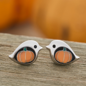 Pumpkin Birdie Studs Gift Set