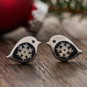 Snowflake Birdie Studs - Medium