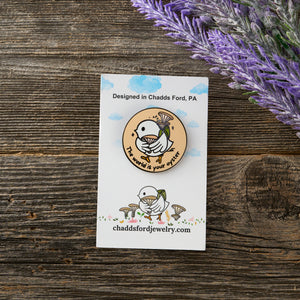 The World Is Your Oyster Peach Pin