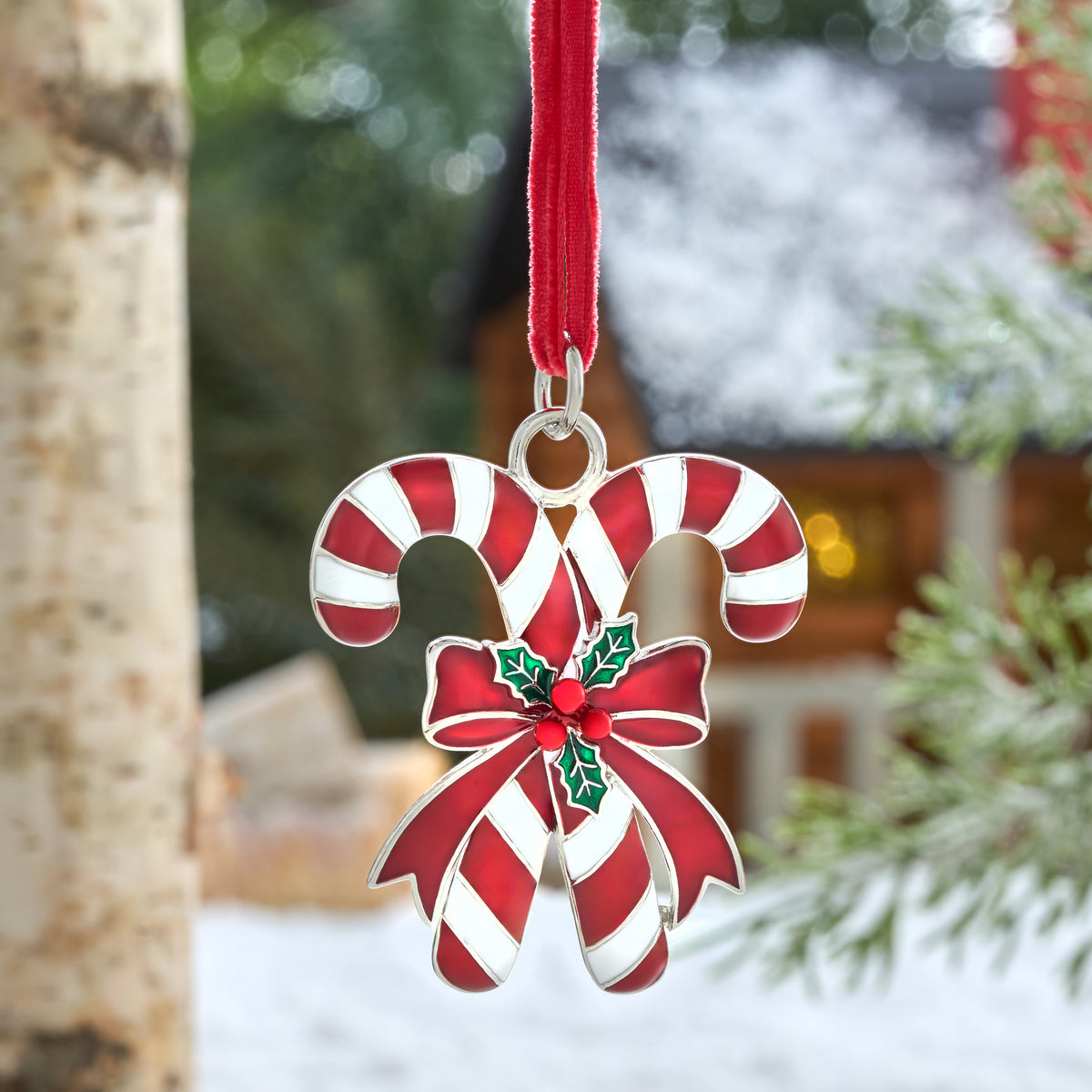 Crossed Candy Cane Ornament