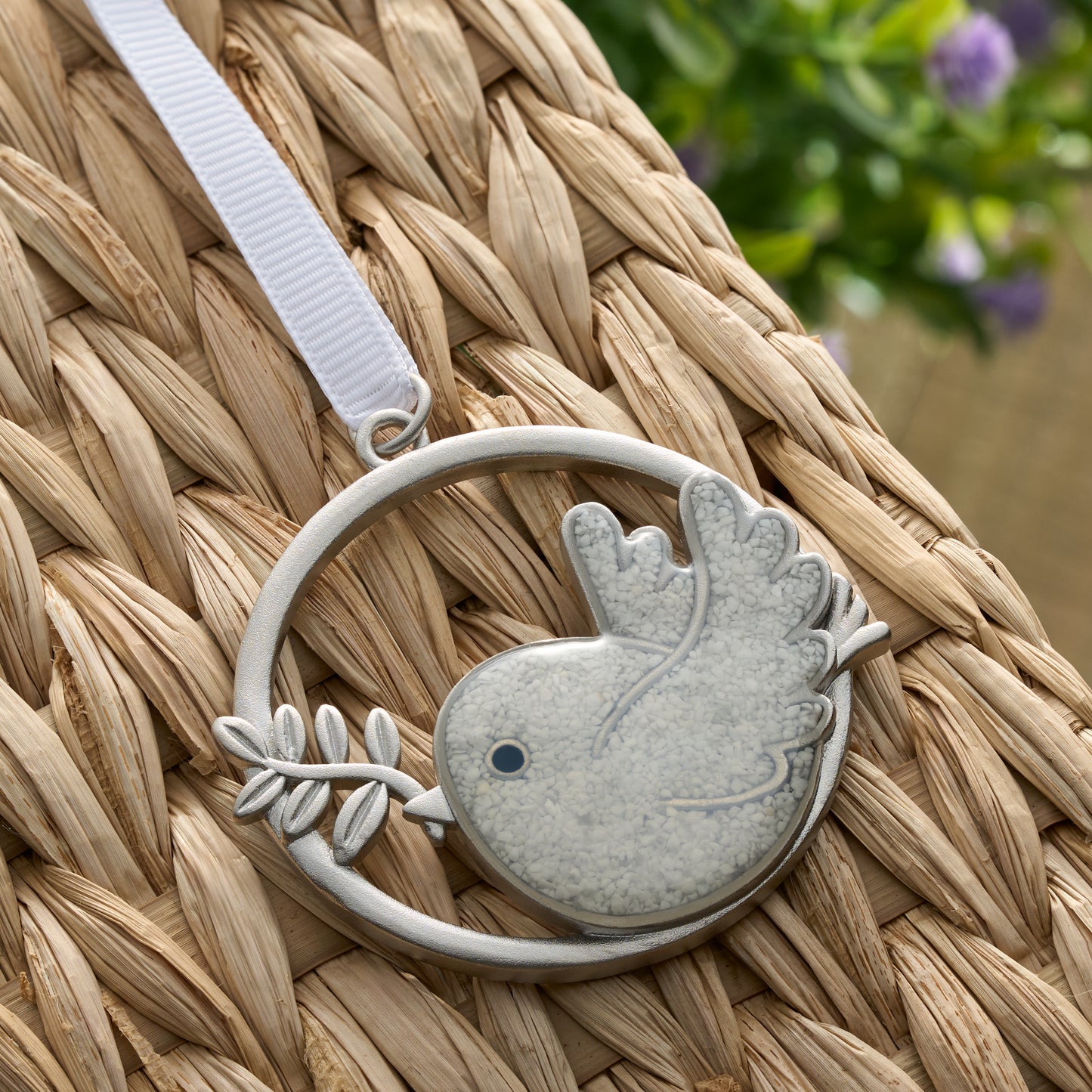 Sand White Dove Branch Ornament