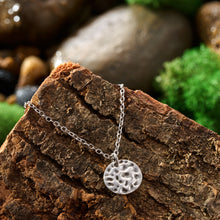 Load image into Gallery viewer, Hammered Ripple Coin Necklace