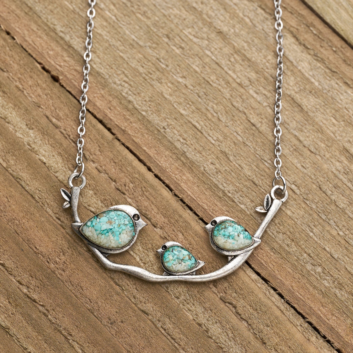 Triple Sand Birdie Branch Necklace
