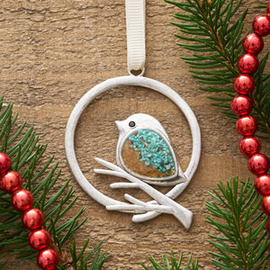 Sand Birdie Branch Ornament
