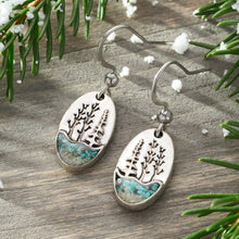Load image into Gallery viewer, Turquoise River Forest Earrings