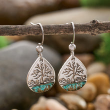 Load image into Gallery viewer, Turquoise Drop Tree Earrings