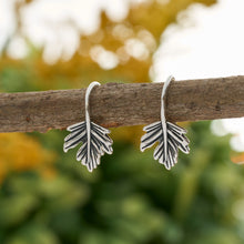 Load image into Gallery viewer, Sterling Silver Maple Leaf Earrings