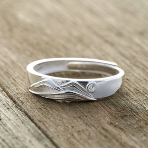 Sterling Silver Mountain Sunrise Ring