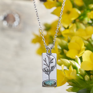 Turquoise Moon Tree Necklace