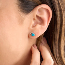 Load image into Gallery viewer, Sterling Silver Blue Sand Birdie Studs