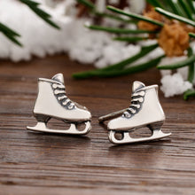 Load image into Gallery viewer, Sterling Silver Ice Skate Studs