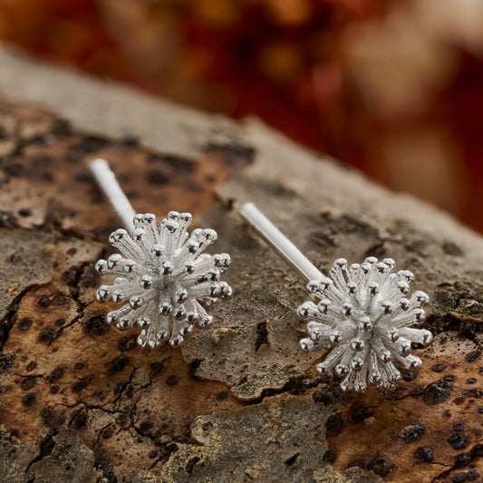 Sterling Silver Dandelion Studs
