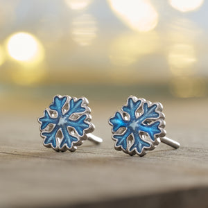 Sterling Silver Little Snowflake Studs