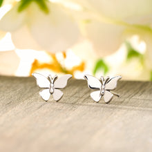 Load image into Gallery viewer, Sterling Silver Butterfly Studs