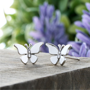 Sterling Silver Butterfly Studs