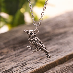 "Nevermore" Raven Necklace