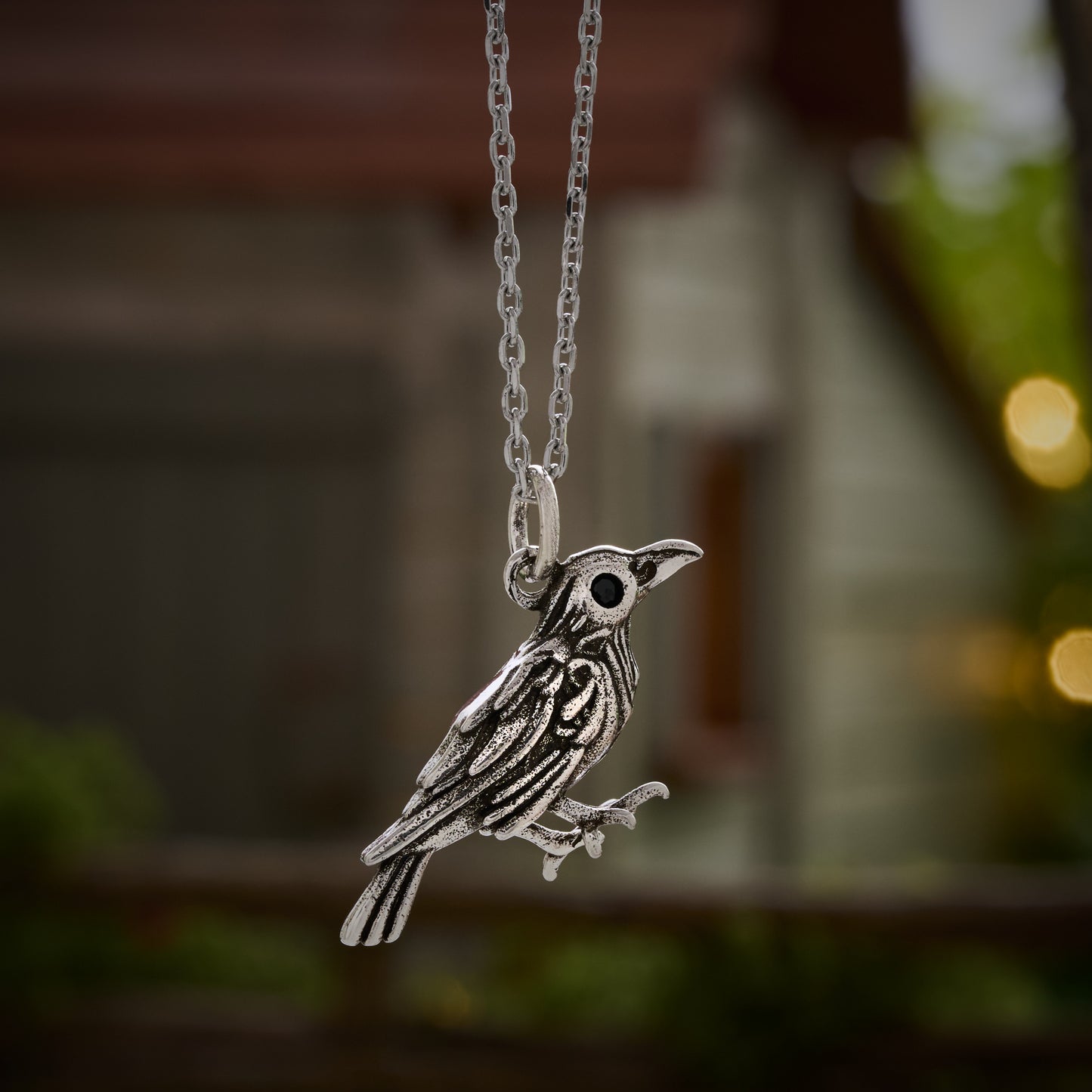 "Nevermore" Raven Necklace