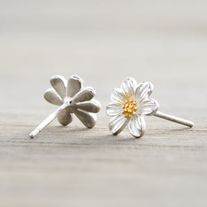 Sterling Silver Daisy Studs