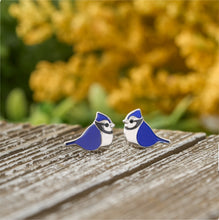 Load image into Gallery viewer, Sterling Silver Blue Jay Studs