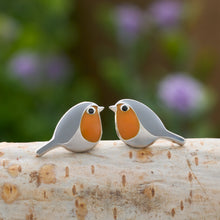 Load image into Gallery viewer, Sterling Silver Robin Studs