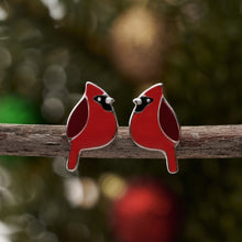 Load image into Gallery viewer, Sterling Silver Cardinal Studs