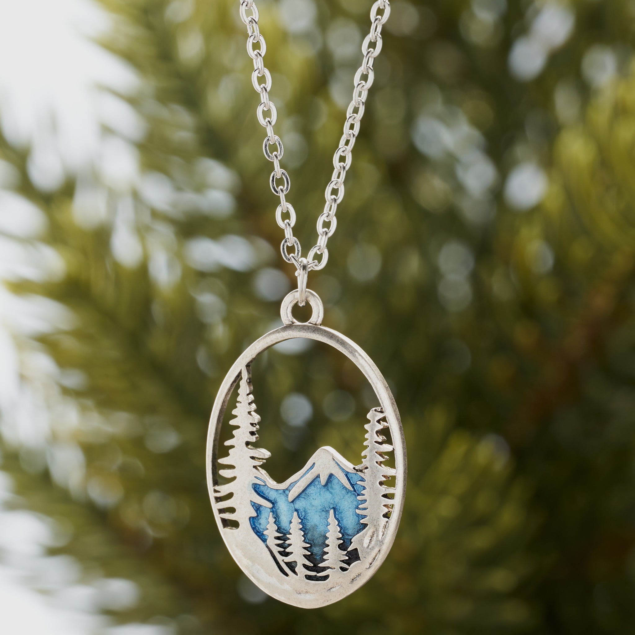 Snowy Forest Mountain Necklace – Chadds Ford Jewelry