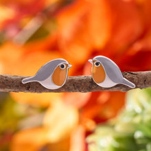 Load image into Gallery viewer, Sterling Silver Robin Studs