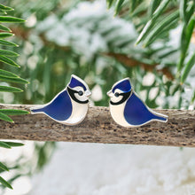 Load image into Gallery viewer, Sterling Silver Blue Jay Studs