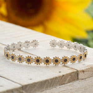 Little Sunflower Cuff Bracelet