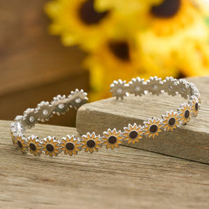 Little Sunflower Cuff Bracelet