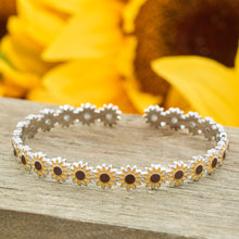 Load image into Gallery viewer, Little Sunflower Cuff Bracelet