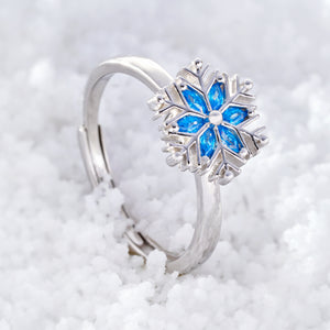 Sterling Silver Snowflake Fidget Ring