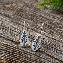 Load image into Gallery viewer, Sterling Silver Daytime Pine Tree Earrings
