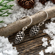 Load image into Gallery viewer, Pine Cone Earrings Set with French Hooks