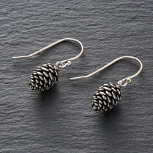 Load image into Gallery viewer, Vintage Pine Cone Earrings with French Hooks