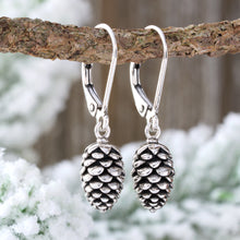 Load image into Gallery viewer, Leverback Pine Cone Earrings Gift Set