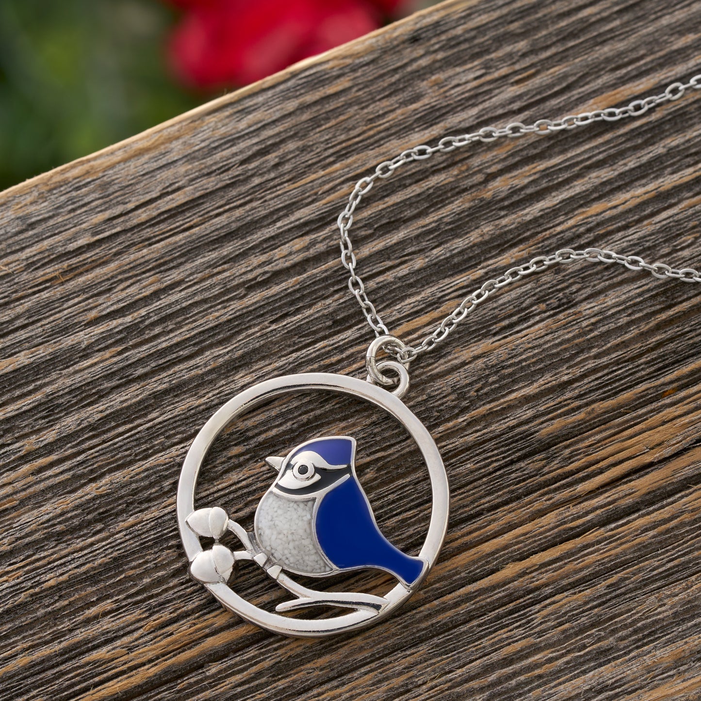 Sand Blue Jay Branch Necklace