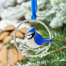 Load image into Gallery viewer, Blue Jay Branch Ornament Gift Set