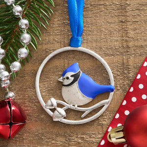 Blue Jay Branch Ornament