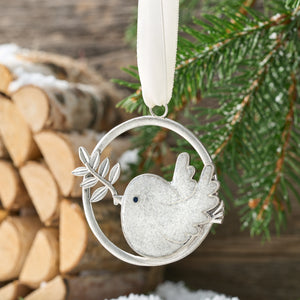 Sand White Dove Branch Ornament