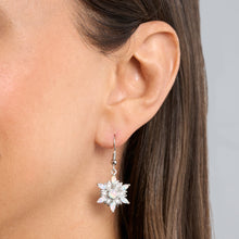 Load image into Gallery viewer, White Opal Snowflake Earrings