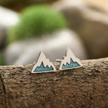 Load image into Gallery viewer, Sterling Silver Snowy Mountain Studs