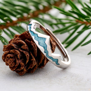 Sterling Silver Snowy Mountain Ring