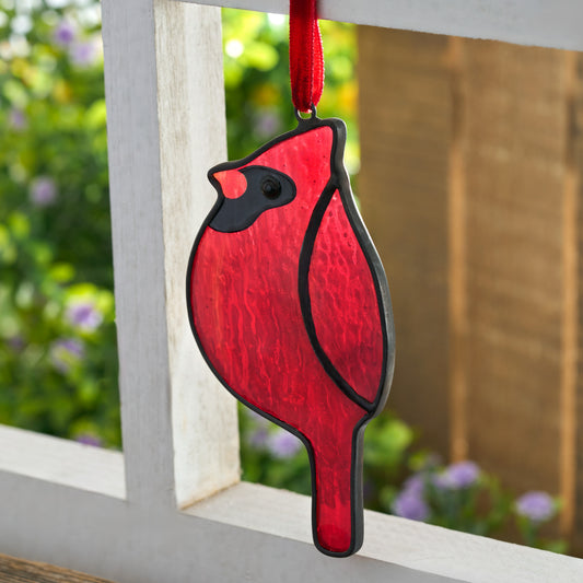 Stained Glass Cardinal Ornament