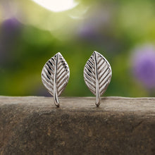 Load image into Gallery viewer, Sterling Silver Little Leaf Studs