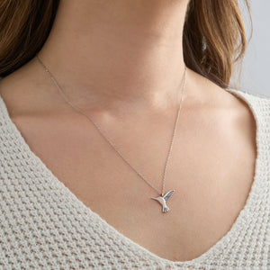 Sterling Silver Hummingbird Necklace